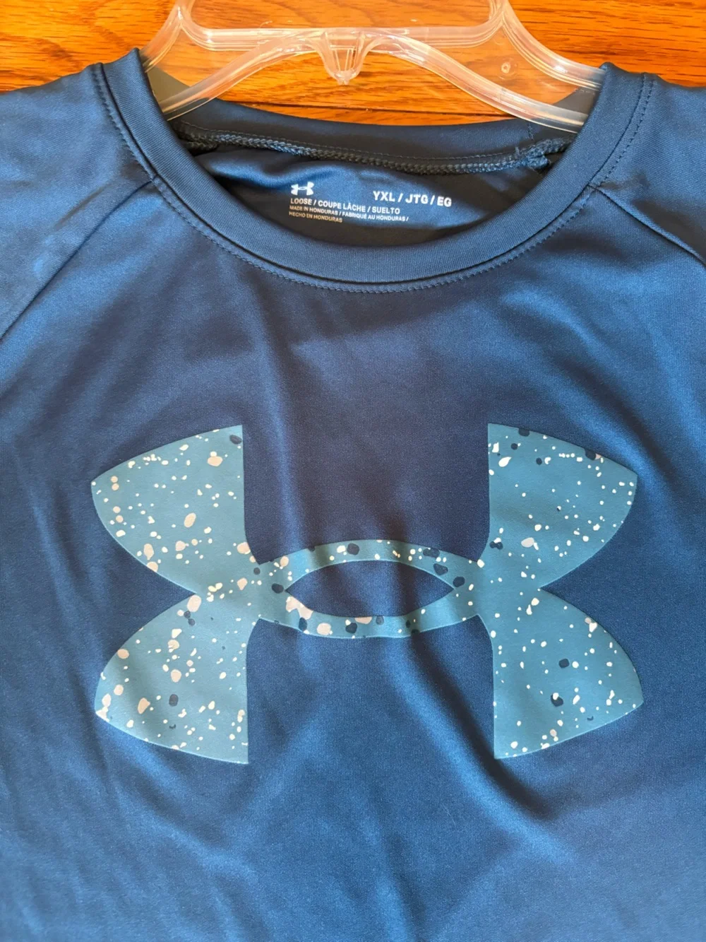 Under Armour Boys Tech Long Sleeve Shirt Blue Youth XL